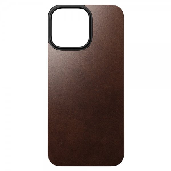 Nomad iPhone 16 Pro Max Skin Magnetic læderbagside Rustik Brun