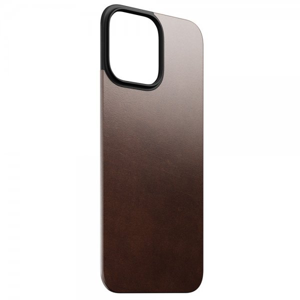 Nomad iPhone 16 Pro Max Skin Magnetic læderbagside Rustik Brun