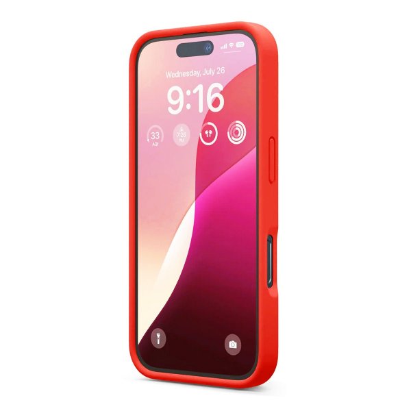 Rvelon iPhone 16 Pro Cover Silikone Rød