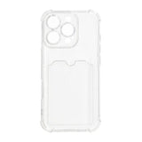 iPhone 16 Pro Cover Kortholder Stødsikkert Transparent