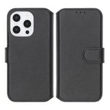 Rvelon iPhone 16 Pro Cover Ægte læder Kortlomme Sort