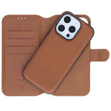 Rvelon iPhone 16 Pro Cover Magnetisk Aftageligt Etui Brun