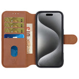 Rvelon iPhone 16 Pro Cover 4 Kortrum MagSafe Brun