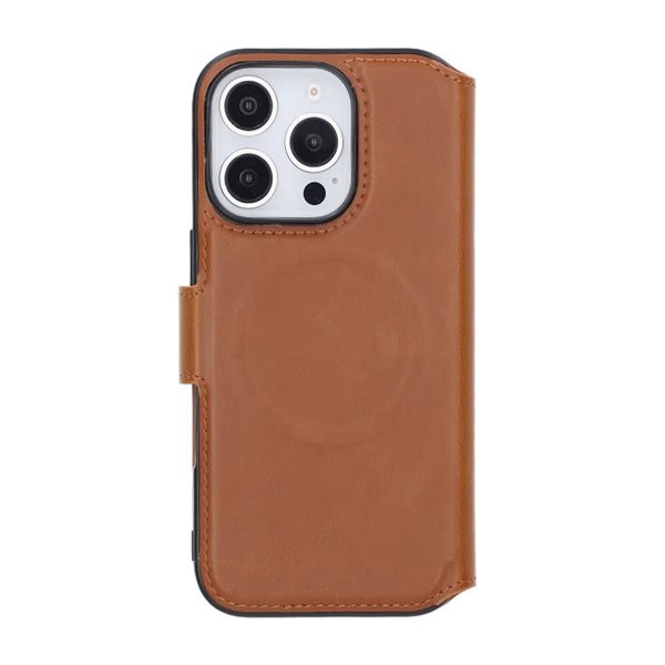 Rvelon iPhone 16 Pro Cover 4 Kortrum MagSafe Brun