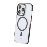 Rvelon iPhone 16 Pro Cover TPU MagSafe Sort/Gennemsigtig