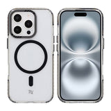 Rvelon iPhone 16 Pro Cover TPU MagSafe Sort/Gennemsigtig