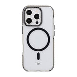 Rvelon iPhone 16 Pro Cover TPU MagSafe Sort/Gennemsigtig