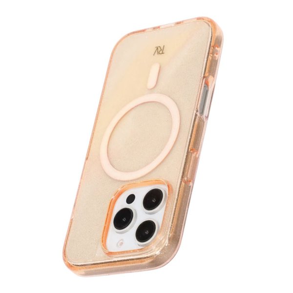 Rvelon iPhone 16 Pro Cover Glitter MagSafe Guld