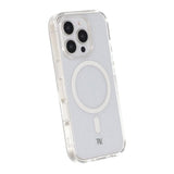 Rvelon iPhone 16 Pro Cover Glitter MagSafe Hvid