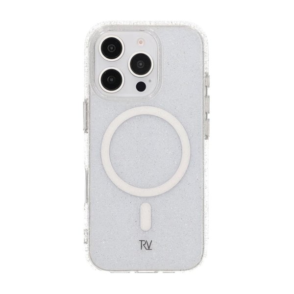 Rvelon iPhone 16 Pro Cover Glitter MagSafe Hvid