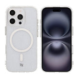 Rvelon iPhone 16 Pro Cover Glitter MagSafe Hvid