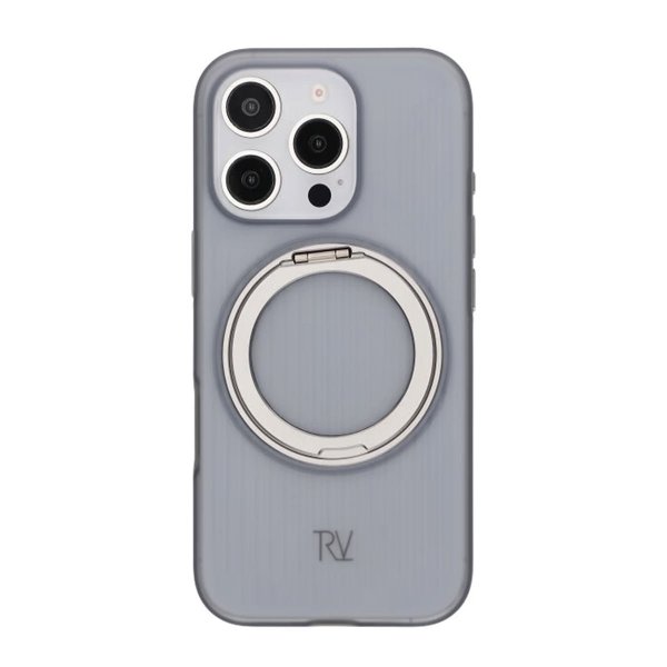 Rvelon iPhone 16 Pro Cover Roterbart MagSafe Stativ Grå