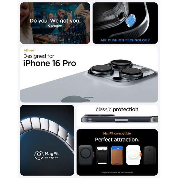 Spigen iPhone 16 Pro Cover Classic C1 MagFit Graphite