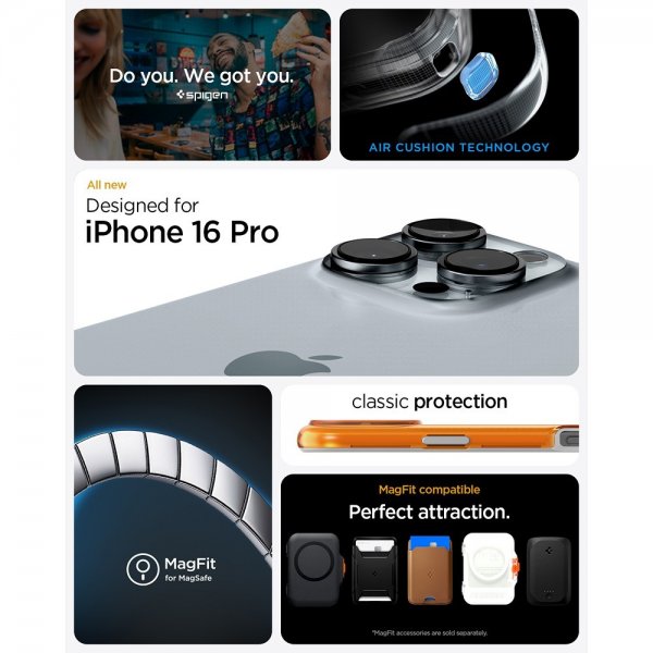 Spigen iPhone 16 Pro Cover Classic C1 MagFit Tangerine
