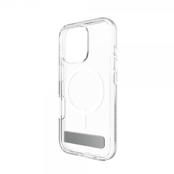 ZAGG iPhone 16 Pro Cover Crystal Palace Snap Kickstand Transparent