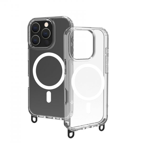 Celly iPhone 16 Pro Cover Freedom Necklace MagSafe Transparent