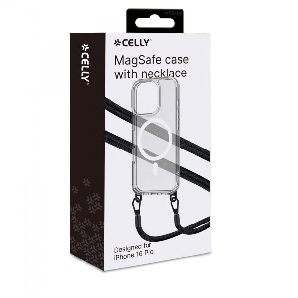 Celly iPhone 16 Pro Cover Freedom Necklace MagSafe Transparent