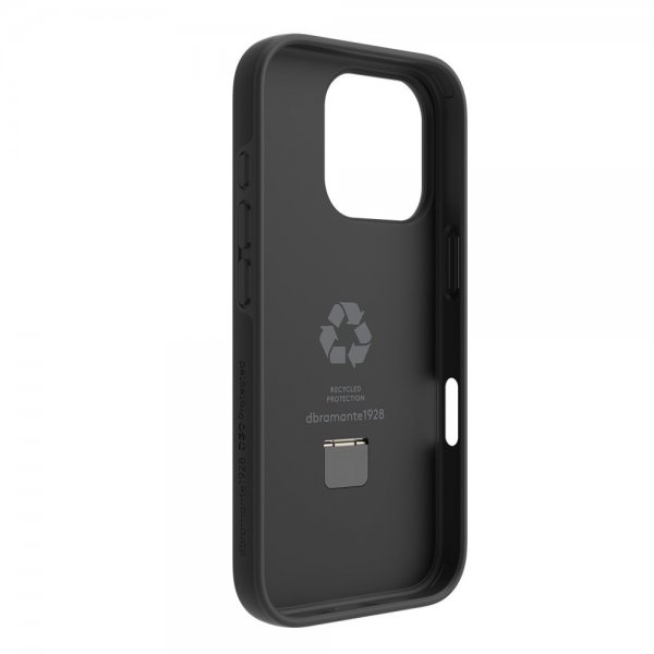 dbramante1928 iPhone 16 Pro Cover Iceland Ultra D3O MagSafe Kickstand Sort