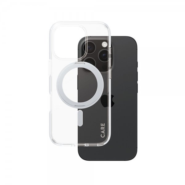 CARE by PanzerGlass iPhone 16 Pro Cover Kickstand MagSafe Sølv