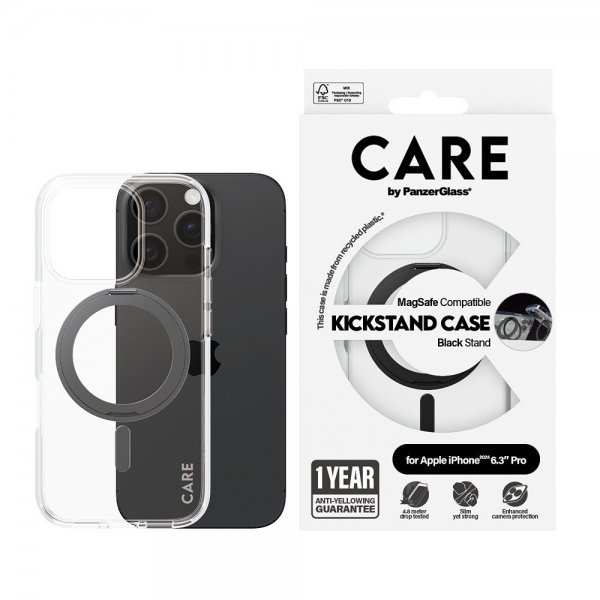 CARE by PanzerGlass iPhone 16 Pro Cover Kickstand MagSafe Sort
