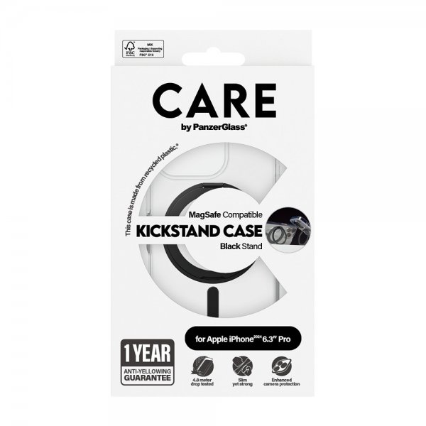 CARE by PanzerGlass iPhone 16 Pro Cover Kickstand MagSafe Sort