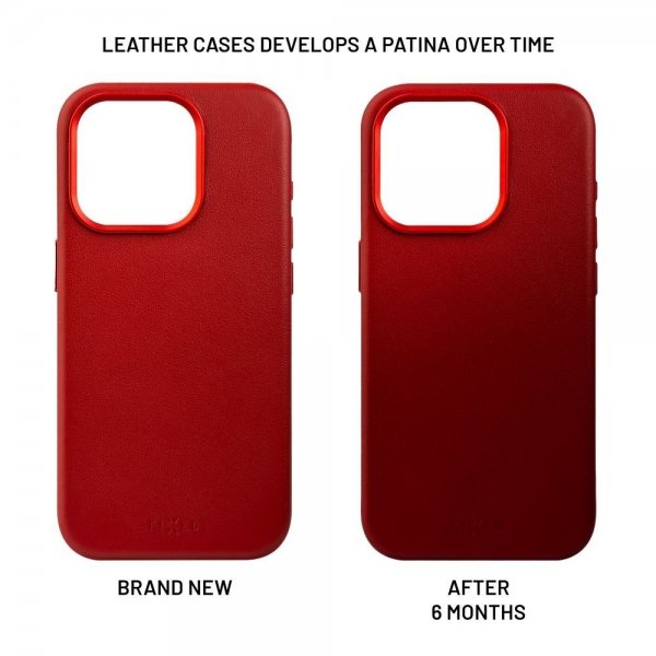 Fixed iPhone 16 Pro Cover MagLeather Rød