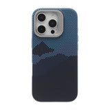 iPhone 16 Pro Cover Udklappeligt Stativ MagSafe Blå Bjerg
