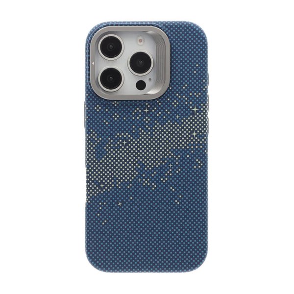 iPhone 16 Pro Cover Udklappeligt Stativ MagSafe Blå Guld