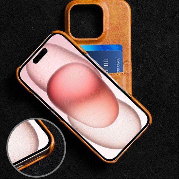 iPhone 16 Pro Cover med to Kortlommer Mørkebrun