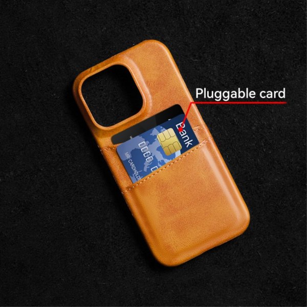 iPhone 16 Pro Cover med to Kortlommer Sort