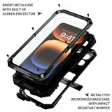 R-JUST iPhone 16 Pro Cover Metal Stødsikkert Sort