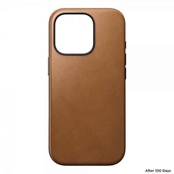 Nomad iPhone 16 Pro Cover Modern Leather Case English Tan