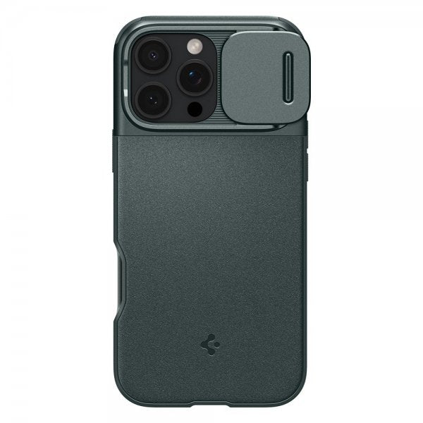 Spigen iPhone 16 Pro Cover Optik Armor MagFit Abyss Green