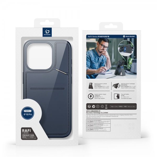 Dux Ducis iPhone 16 Pro Cover Rafi II Series MagSafe Blå