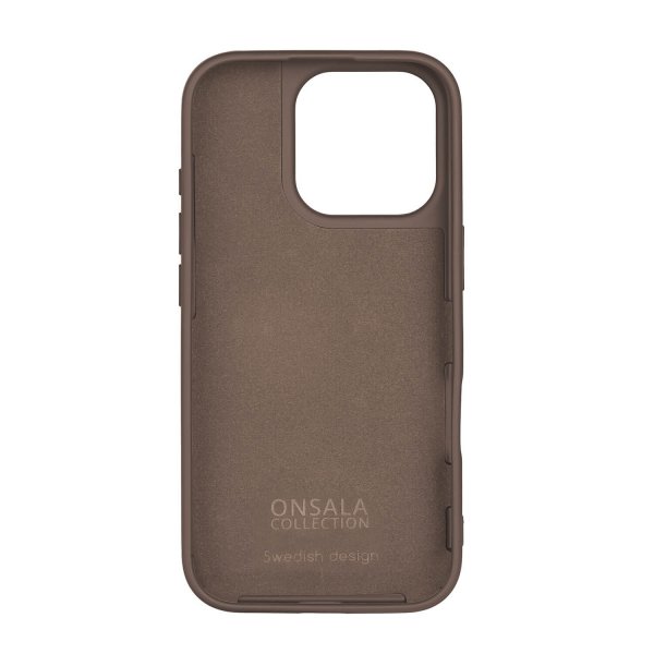Onsala iPhone 16 Pro Cover Silikonefølelse Chocolate