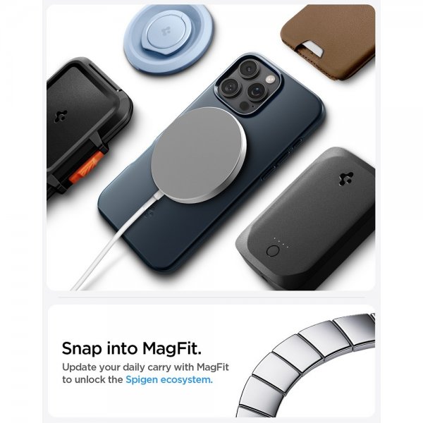 Spigen iPhone 16 Pro Cover Thin Fit MagFit Metal Slate