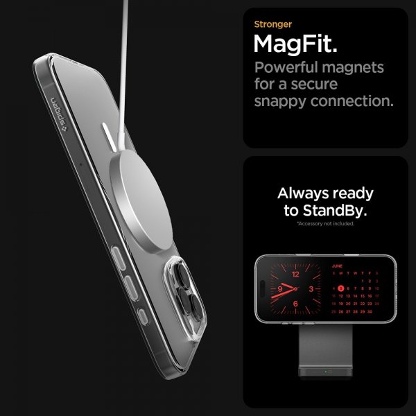 Spigen iPhone 16 Pro Cover Thin Fit T MagFit Clear White