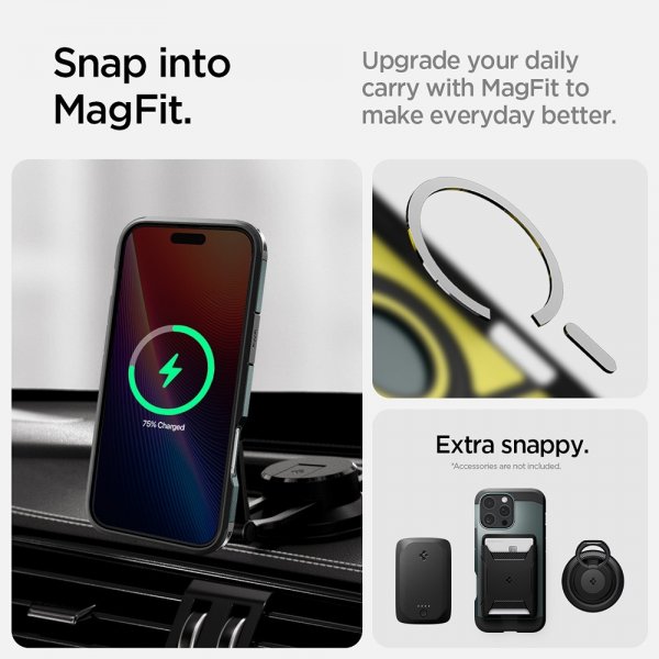 Spigen iPhone 16 Pro Cover Tough Armor MagFit Abyss Green