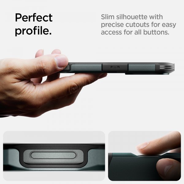 Spigen iPhone 16 Pro Cover Tough Armor MagFit Abyss Green