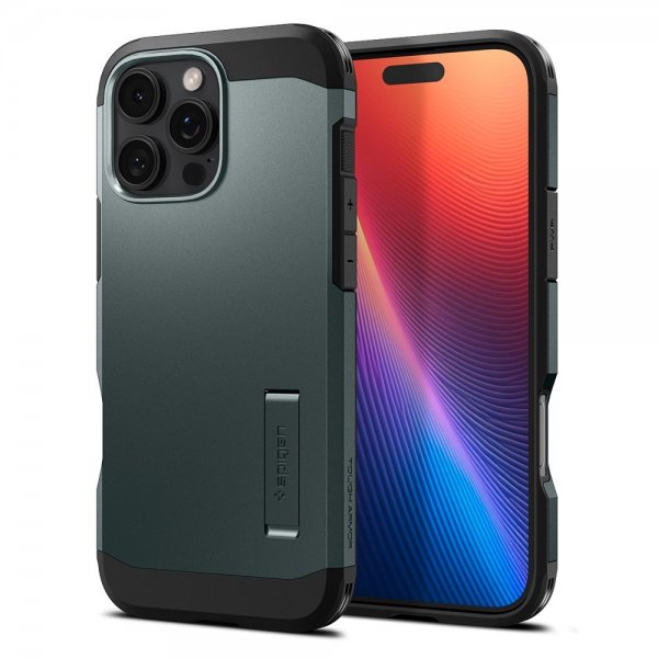 Spigen iPhone 16 Pro Cover Tough Armor MagFit Abyss Green