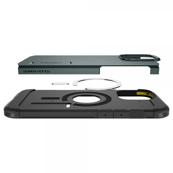 Spigen iPhone 16 Pro Cover Tough Armor MagFit Abyss Green