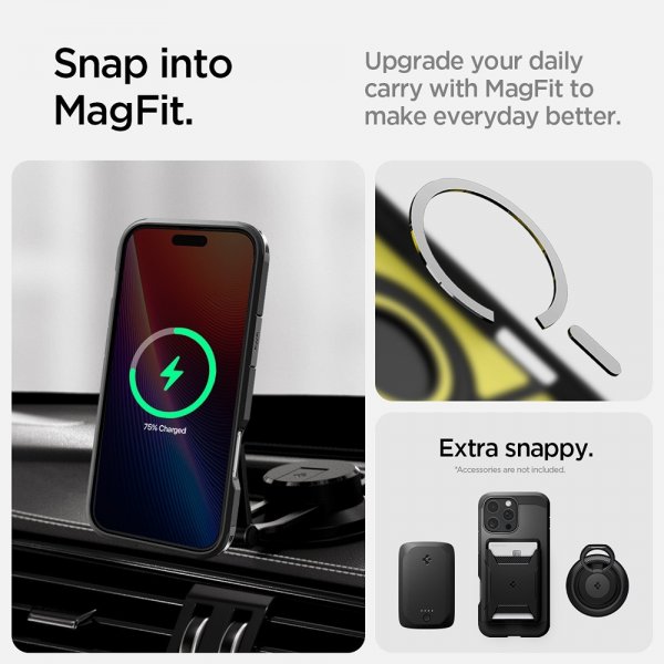 Spigen iPhone 16 Pro Cover Tough Armor MagFit Sort