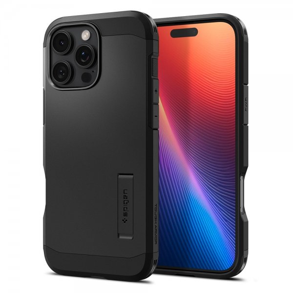 Spigen iPhone 16 Pro Cover Tough Armor MagFit Sort