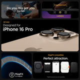 Spigen iPhone 16 Pro Cover Ultra Hybrid MagFit Frost Natural Titanium
