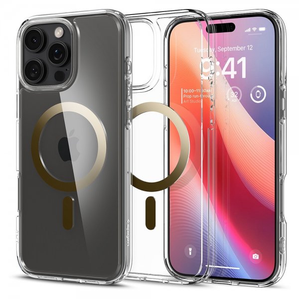 Spigen iPhone 16 Pro Cover Ultra Hybrid MagFit Guld