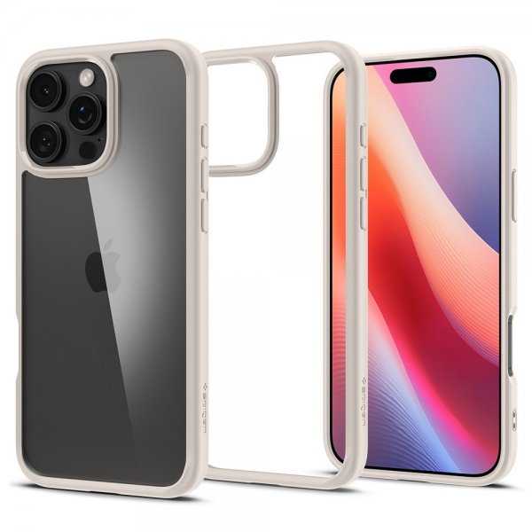 Spigen iPhone 16 Pro Cover Ultra Hybrid Natural Titanium