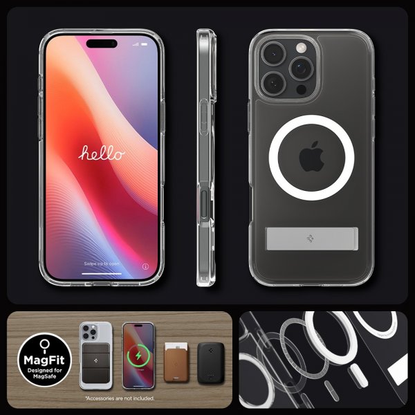 Spigen iPhone 16 Pro Cover Ultra Hybrid S MagFit Krystalklar
