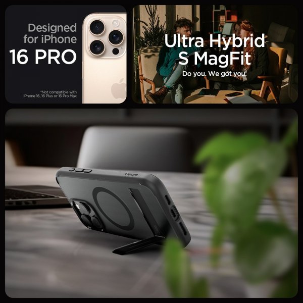 Spigen iPhone 16 Pro Cover Ultra Hybrid S MagFit Frost Black