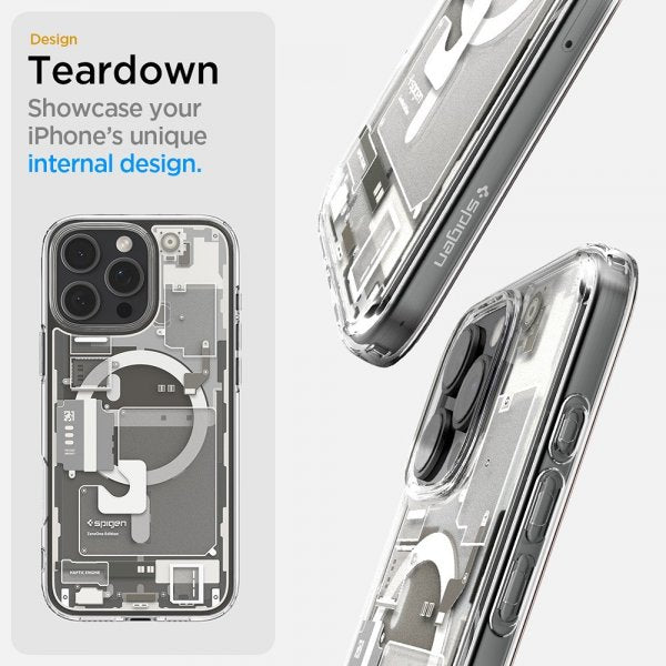 Spigen iPhone 16 Pro Cover Ultra Hybrid Zero One MagFit Natural Titanium