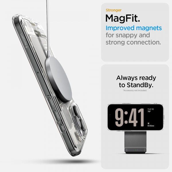 Spigen iPhone 16 Pro Cover Ultra Hybrid Zero One MagFit Natural Titanium